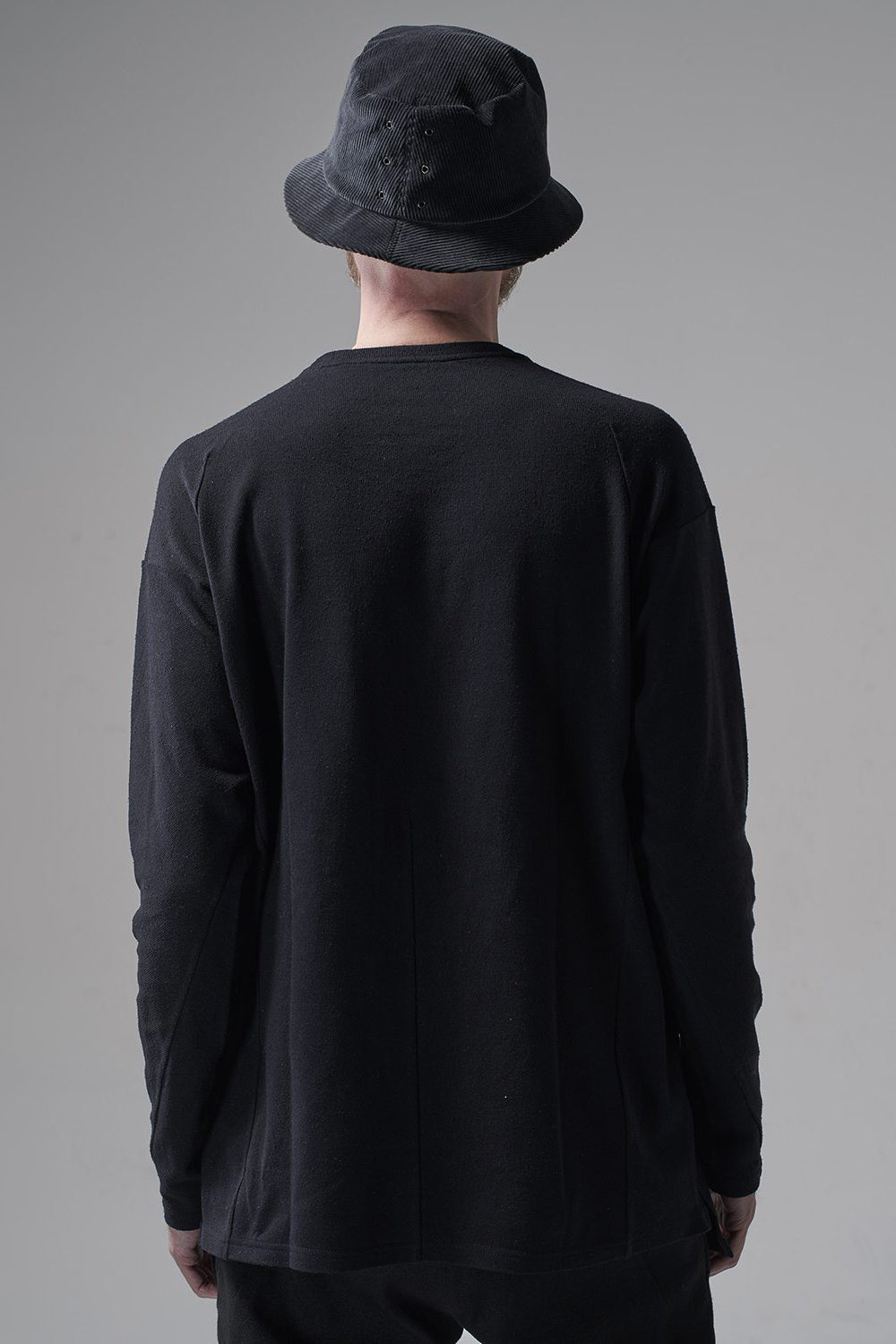 ロングスリーブ シルクジャージー ブラック