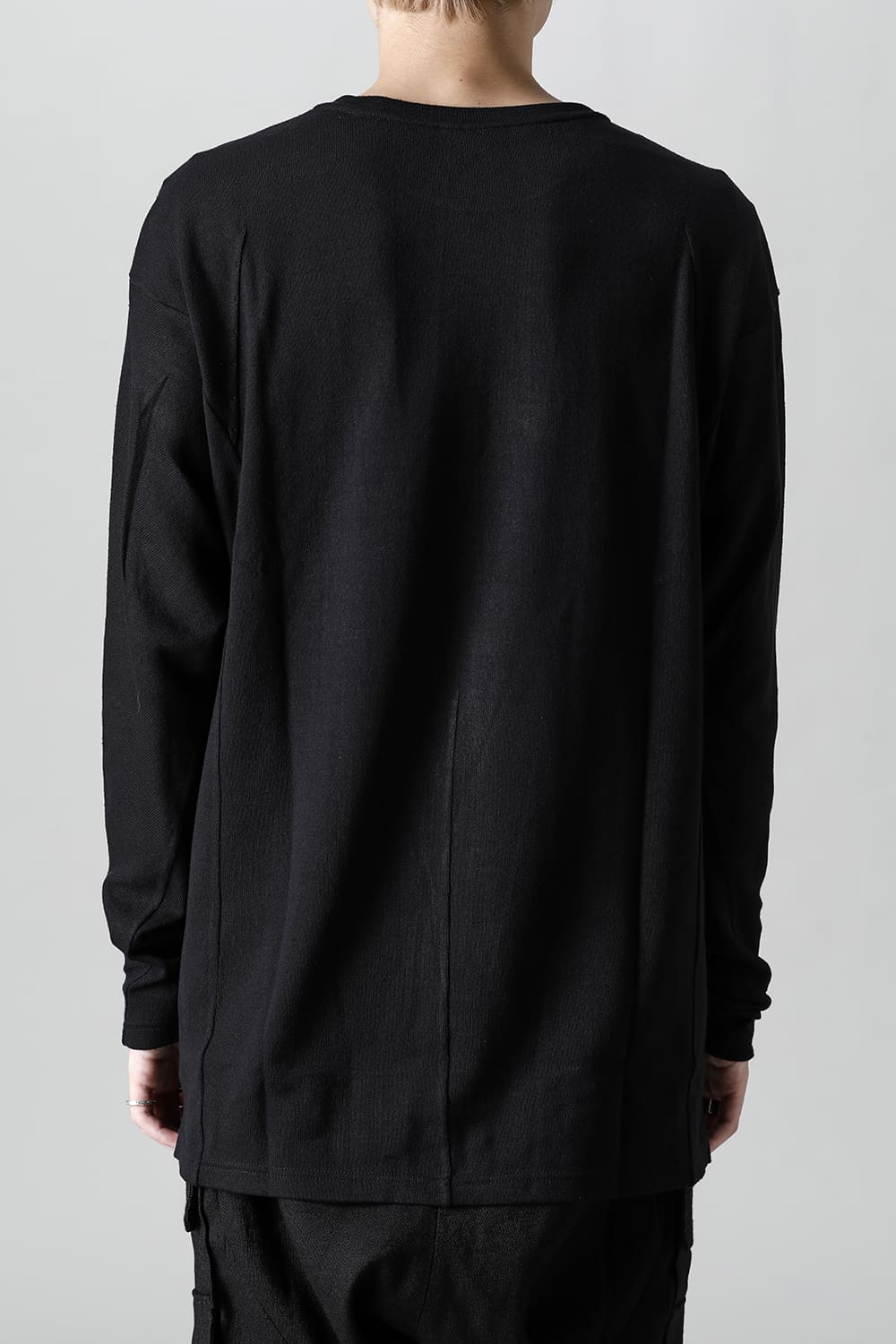 ロングスリーブ シルクジャージー ブラック
