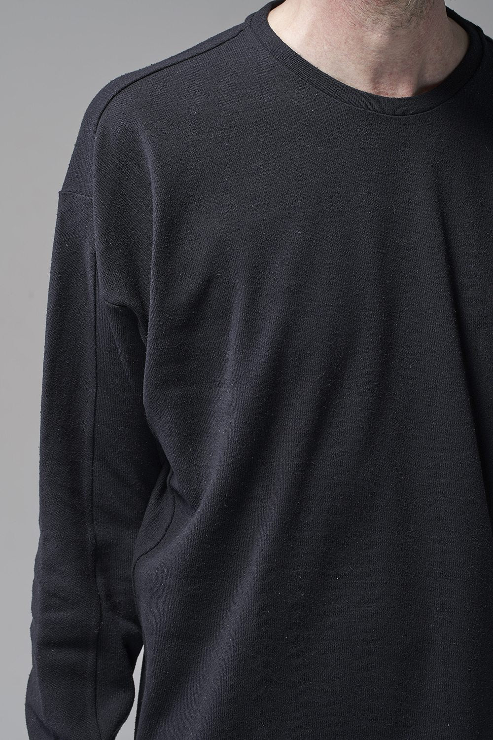 ロングスリーブ シルクジャージー ブラック