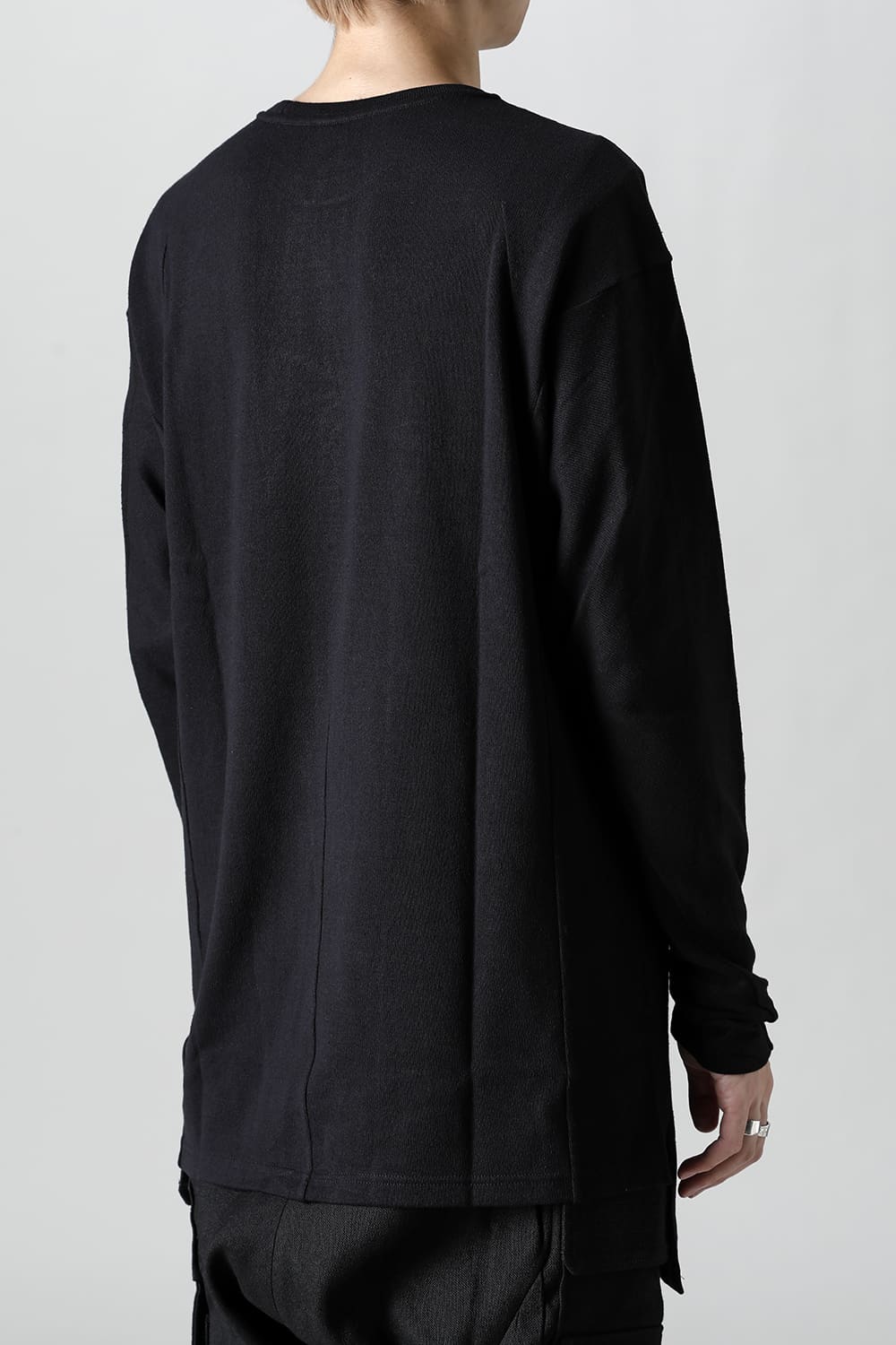 ロングスリーブ シルクジャージー ブラック