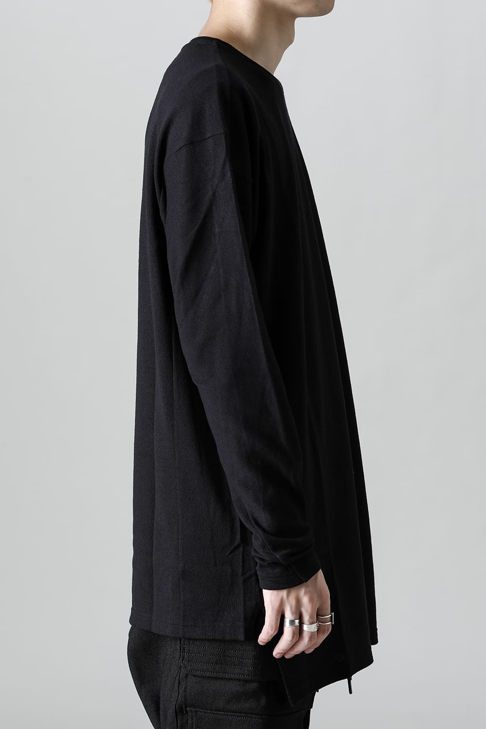 ロングスリーブ シルクジャージー ブラック