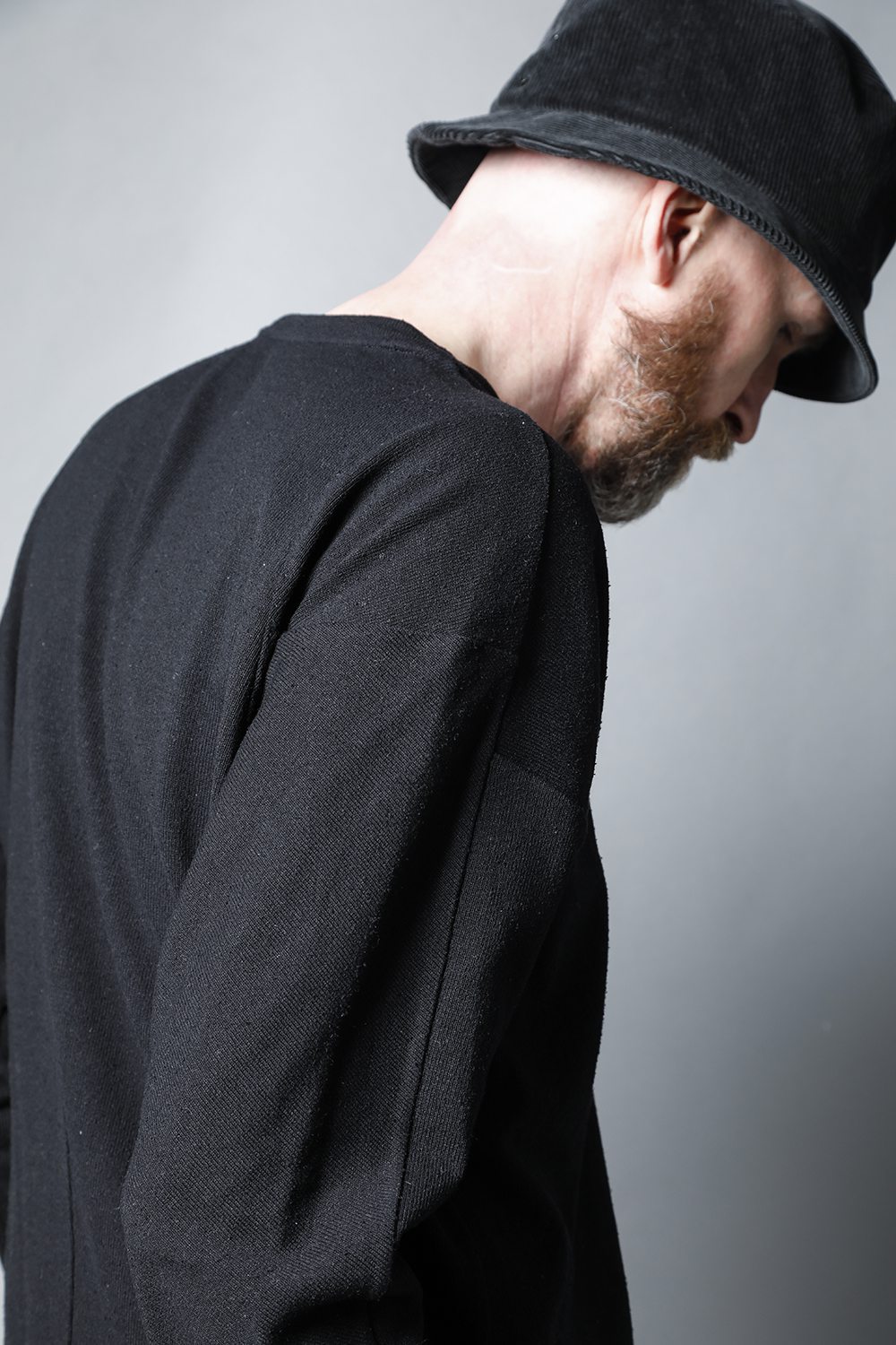 ロングスリーブ シルクジャージー ブラック