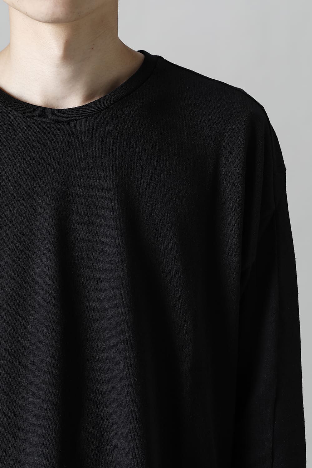 ロングスリーブ シルクジャージー ブラック