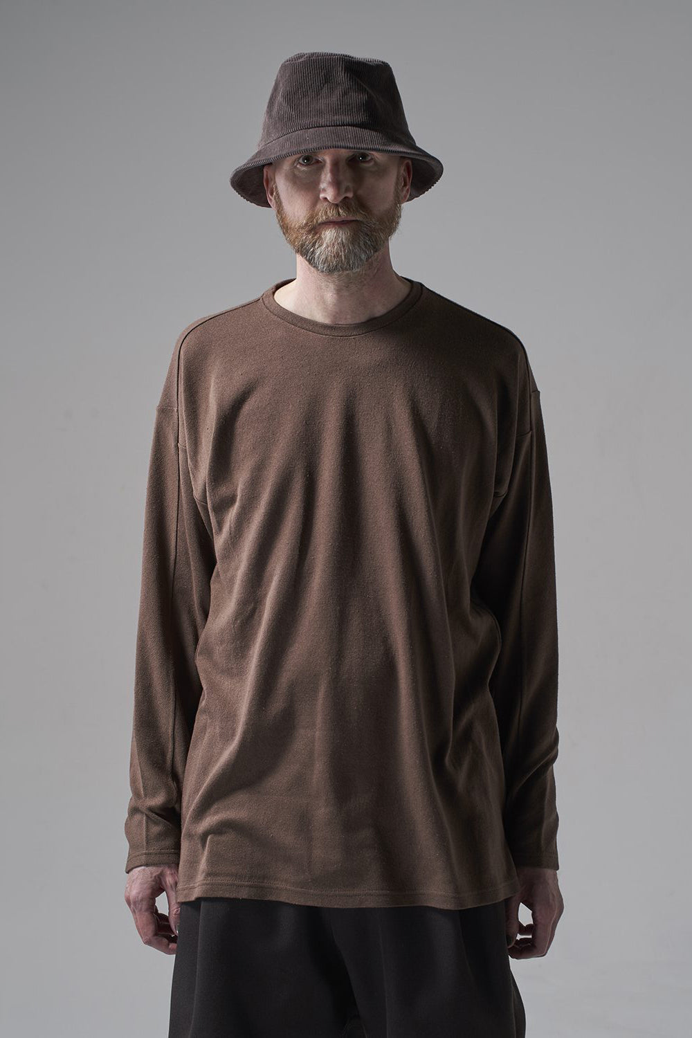 ロングスリーブ シルクジャージー チェスナット