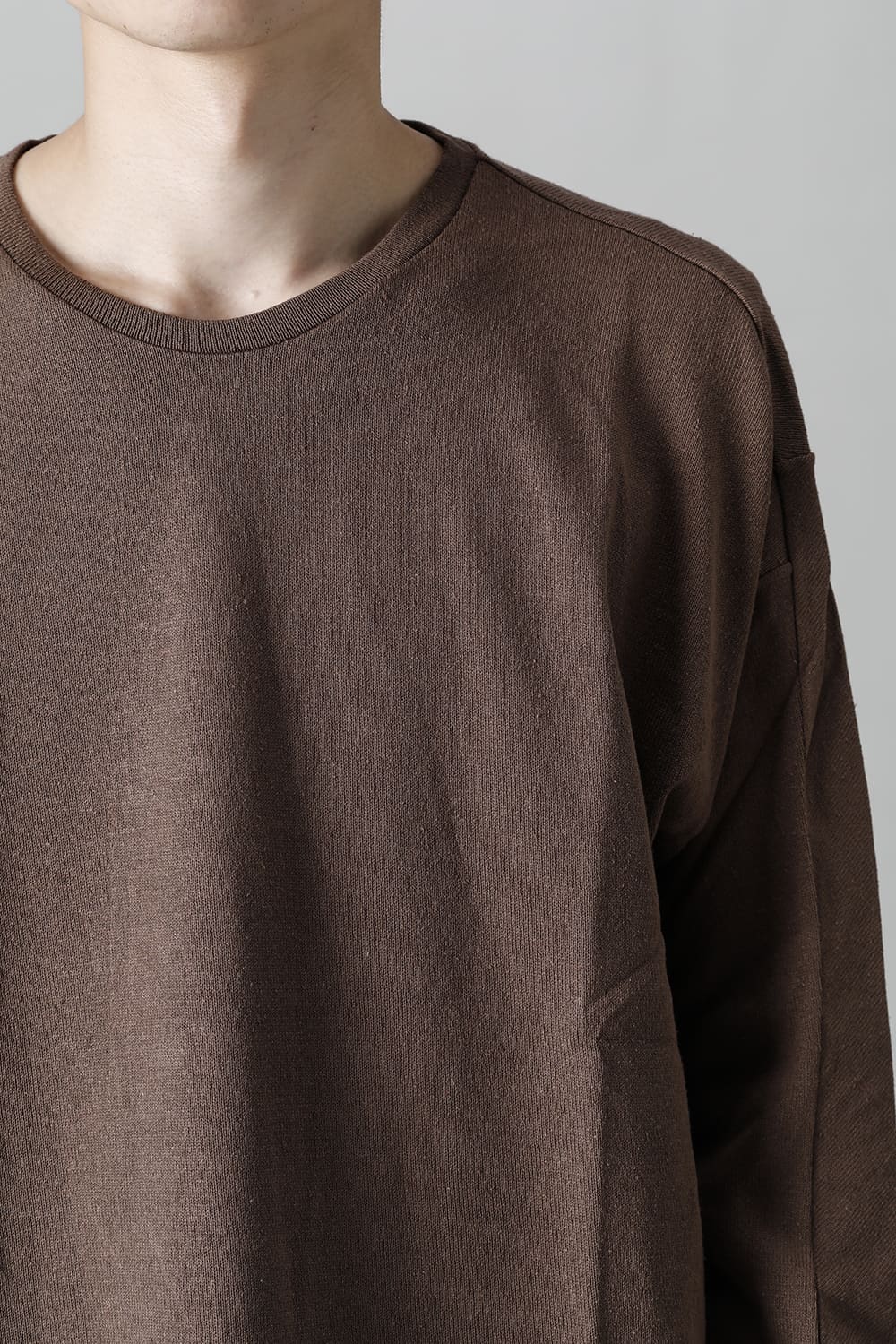 ロングスリーブ シルクジャージー チェスナット