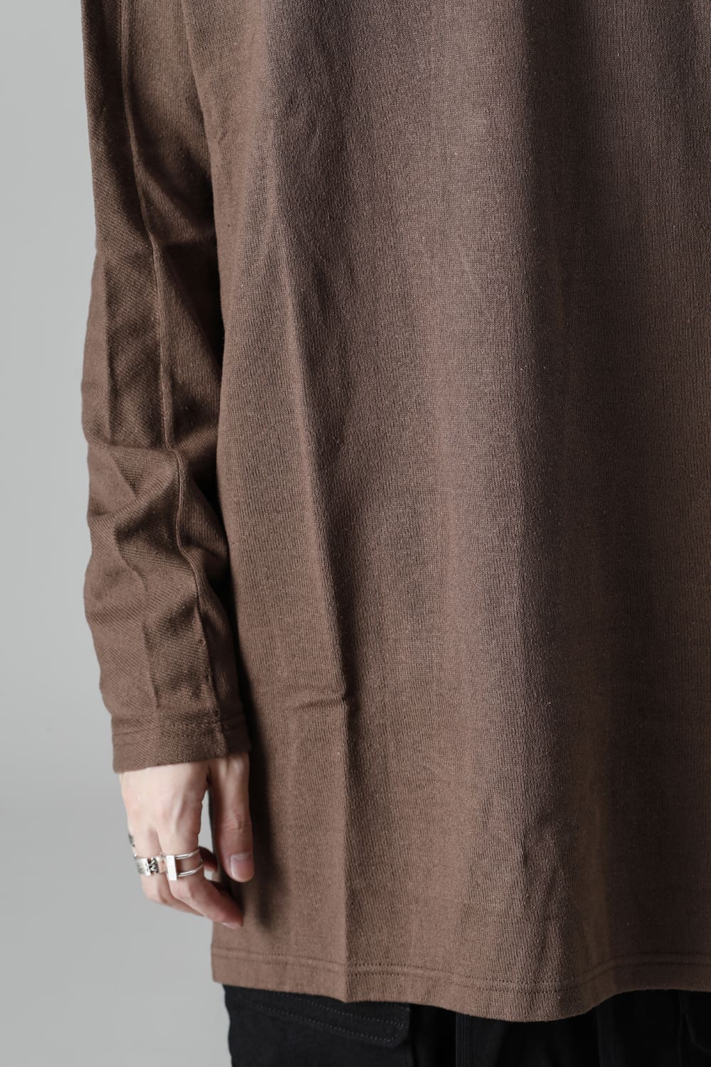 ロングスリーブ シルクジャージー チェスナット