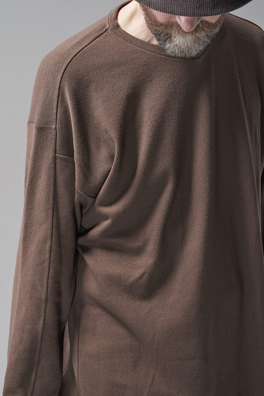 ロングスリーブ シルクジャージー チェスナット