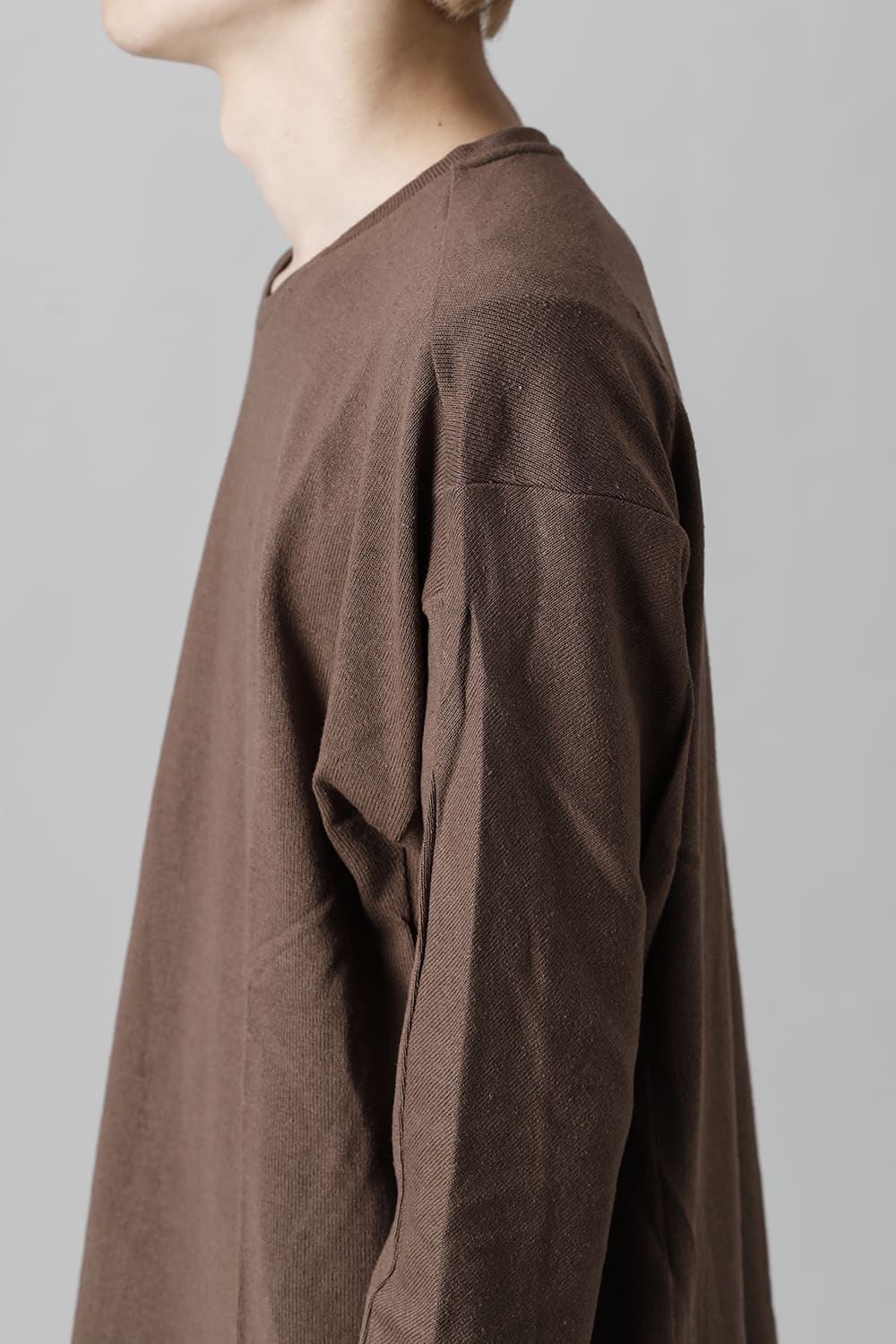 ロングスリーブ シルクジャージー チェスナット