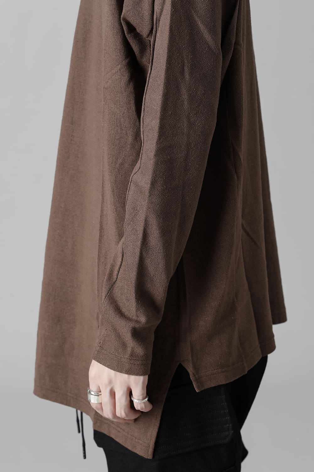 ロングスリーブ シルクジャージー チェスナット