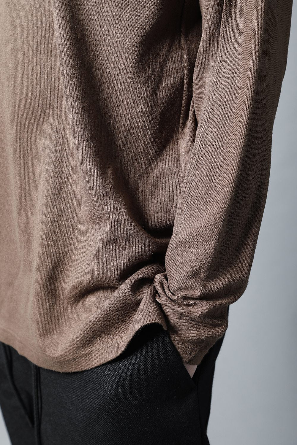 ロングスリーブ シルクジャージー チェスナット