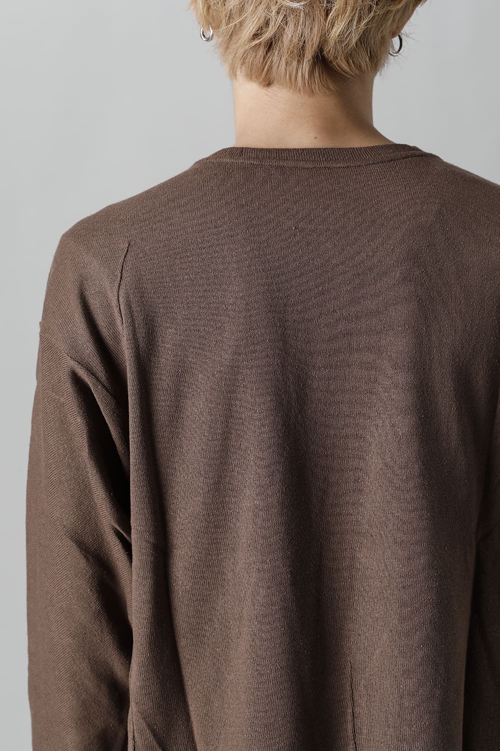 ロングスリーブ シルクジャージー チェスナット