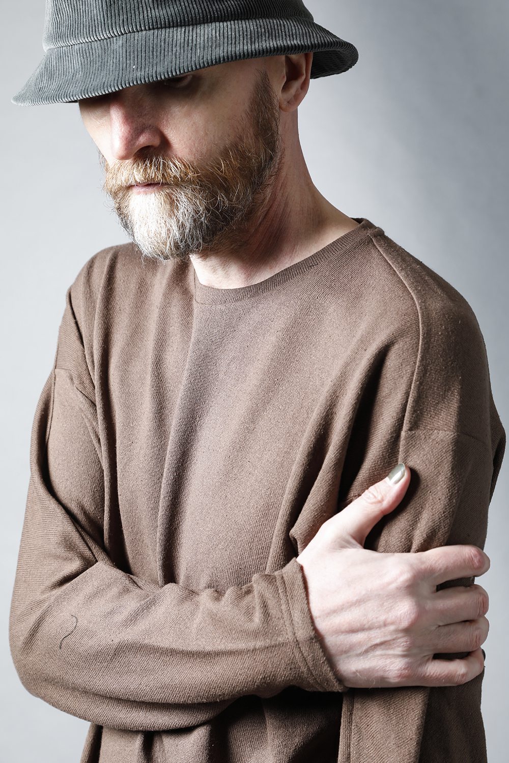 ロングスリーブ シルクジャージー チェスナット