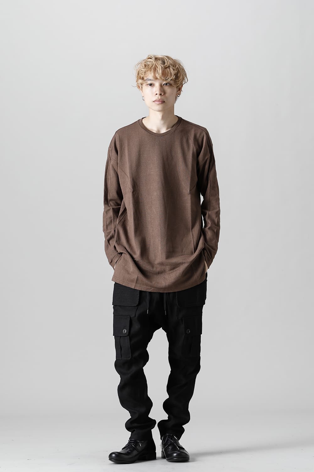 ロングスリーブ シルクジャージー チェスナット