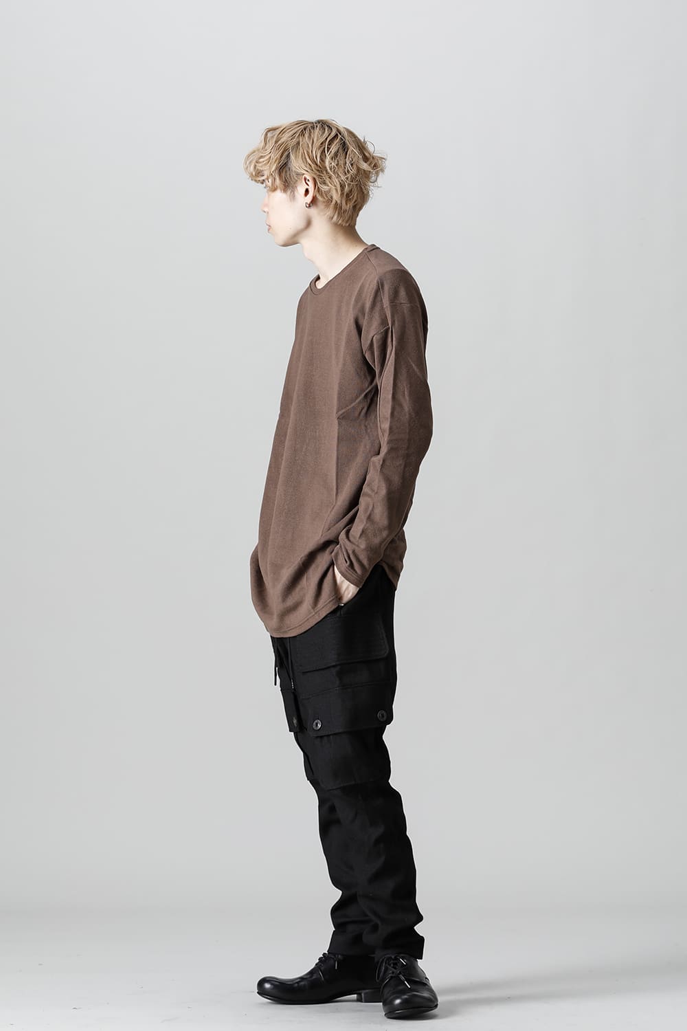 ロングスリーブ シルクジャージー チェスナット