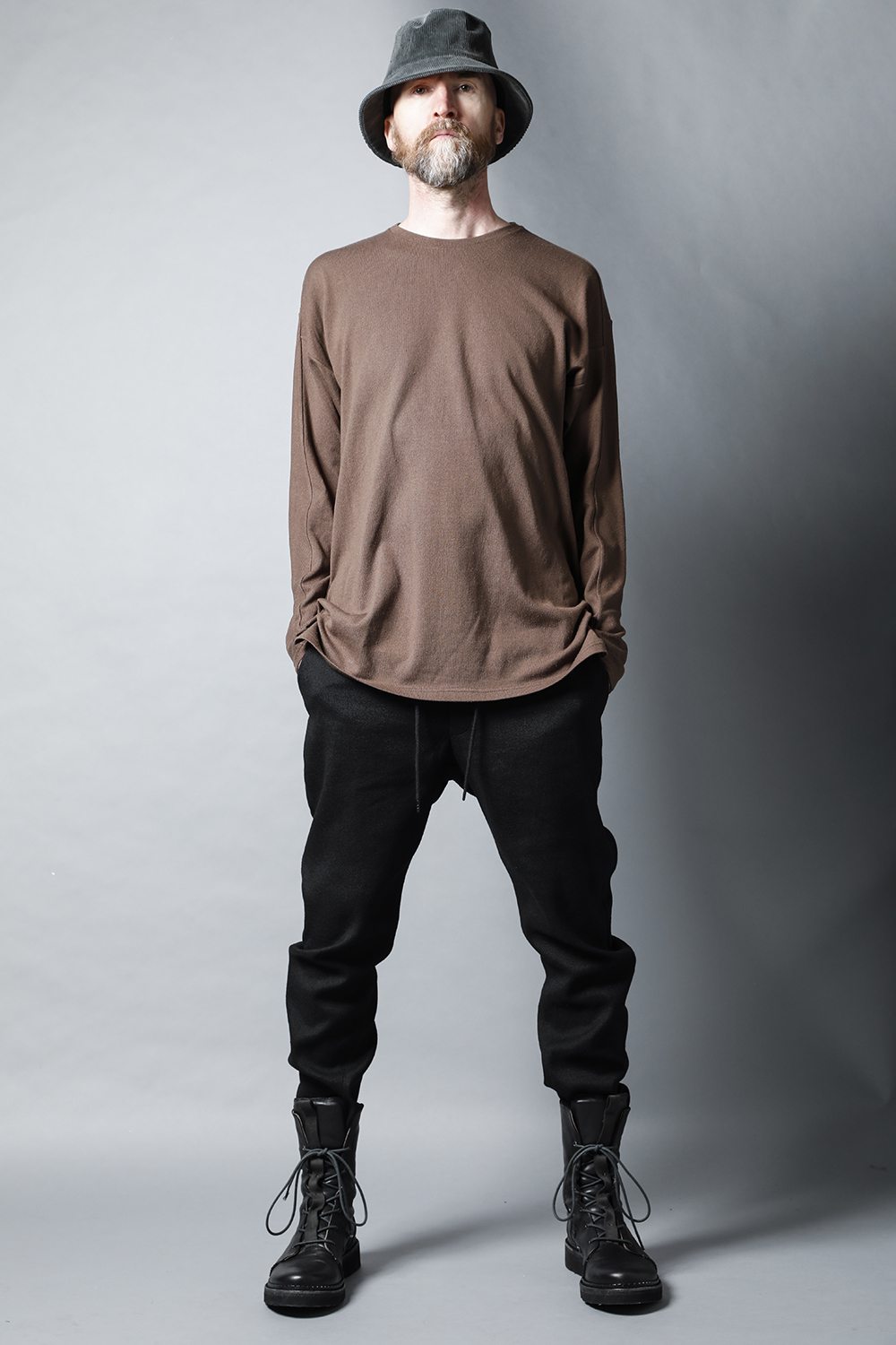 ロングスリーブ シルクジャージー チェスナット