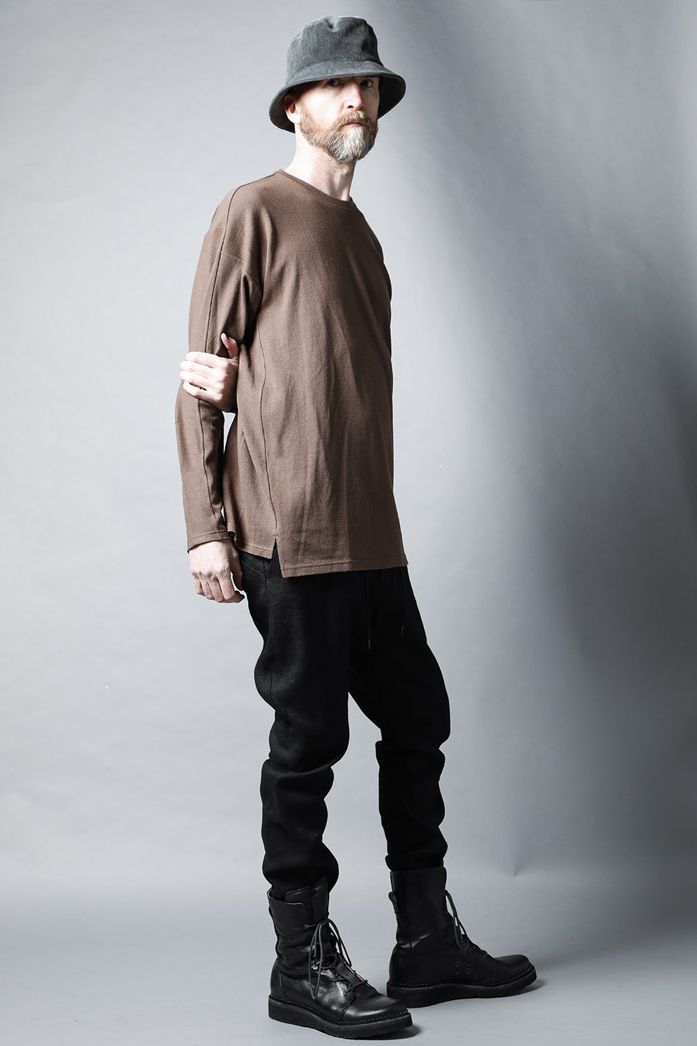 ロングスリーブ シルクジャージー チェスナット