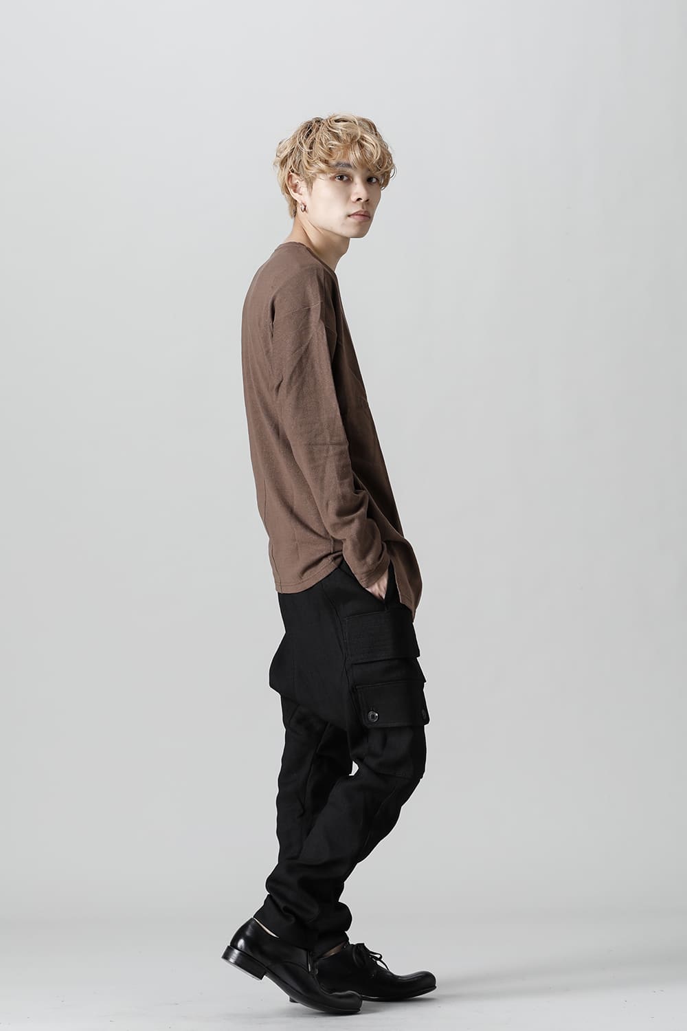 ロングスリーブ シルクジャージー チェスナット