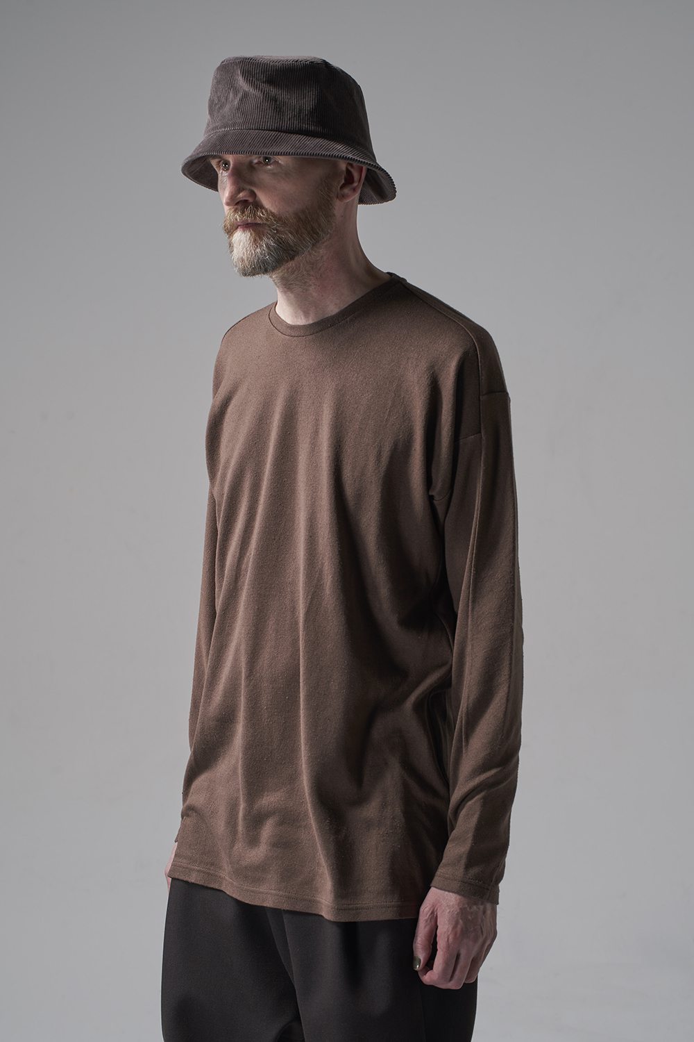 ロングスリーブ シルクジャージー チェスナット