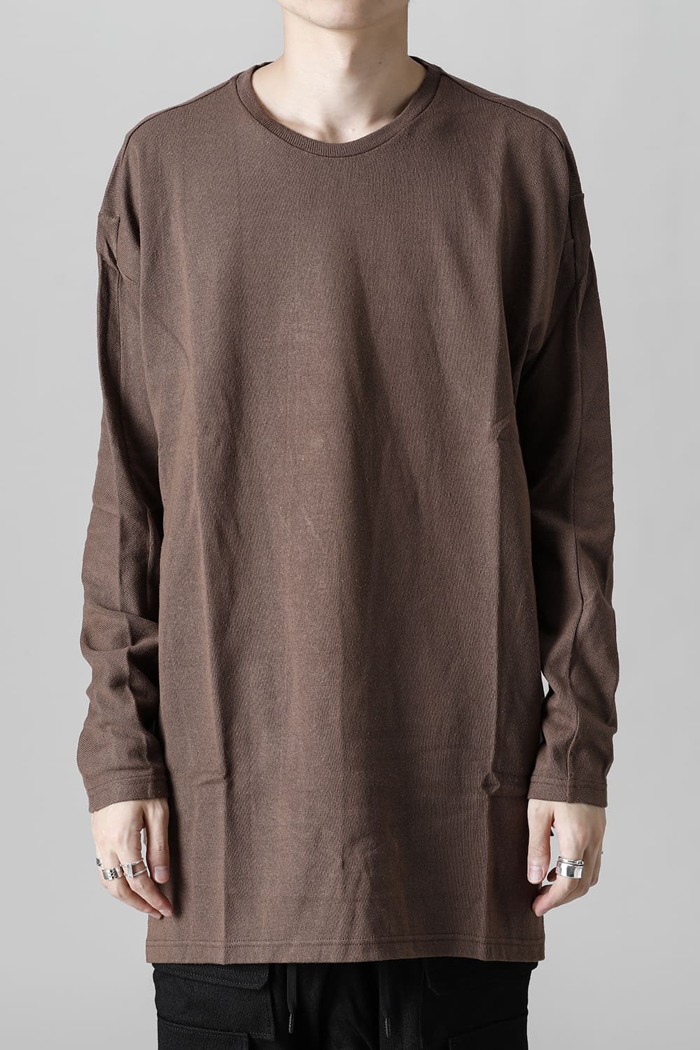 ロングスリーブ シルクジャージー チェスナット