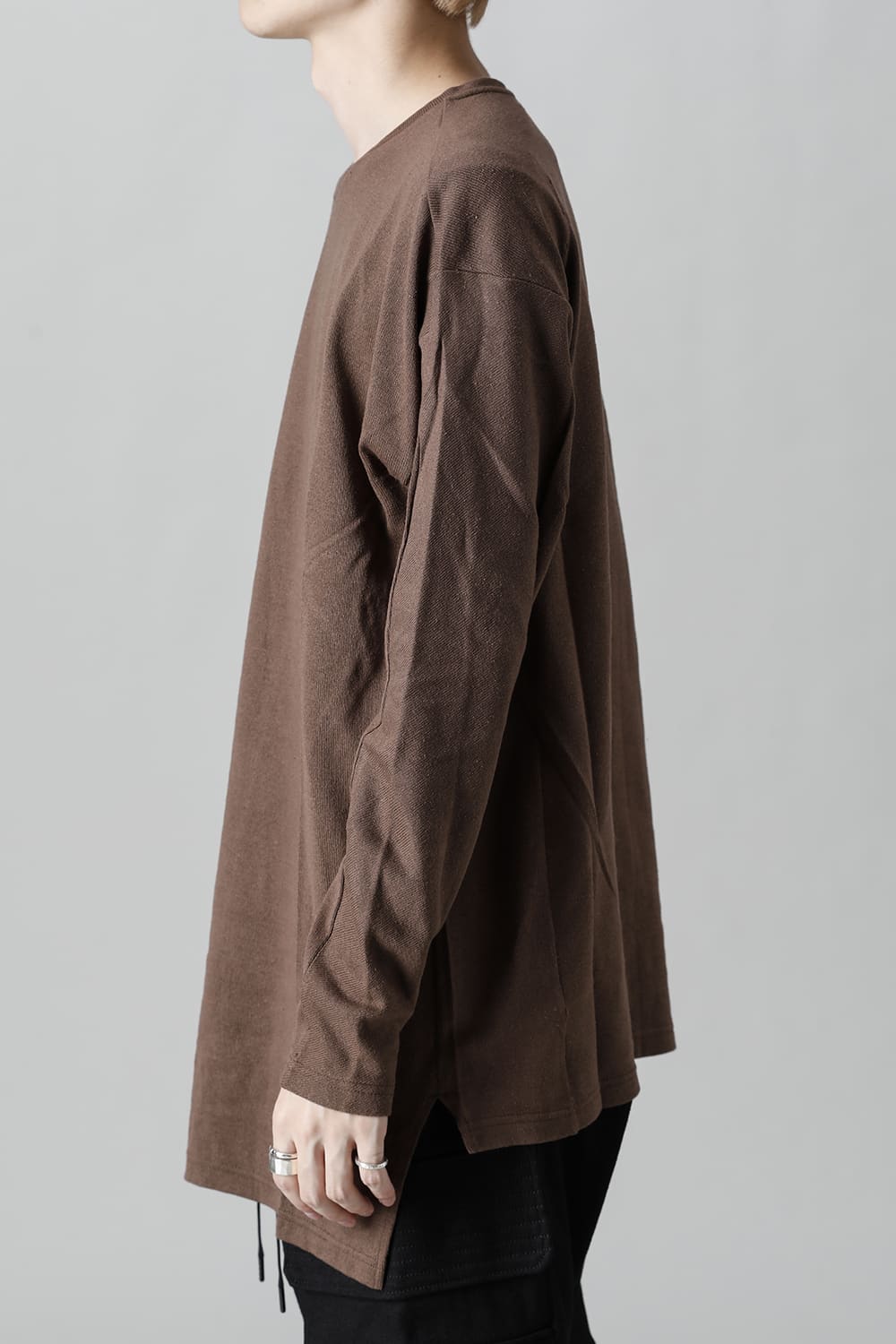 ロングスリーブ シルクジャージー チェスナット