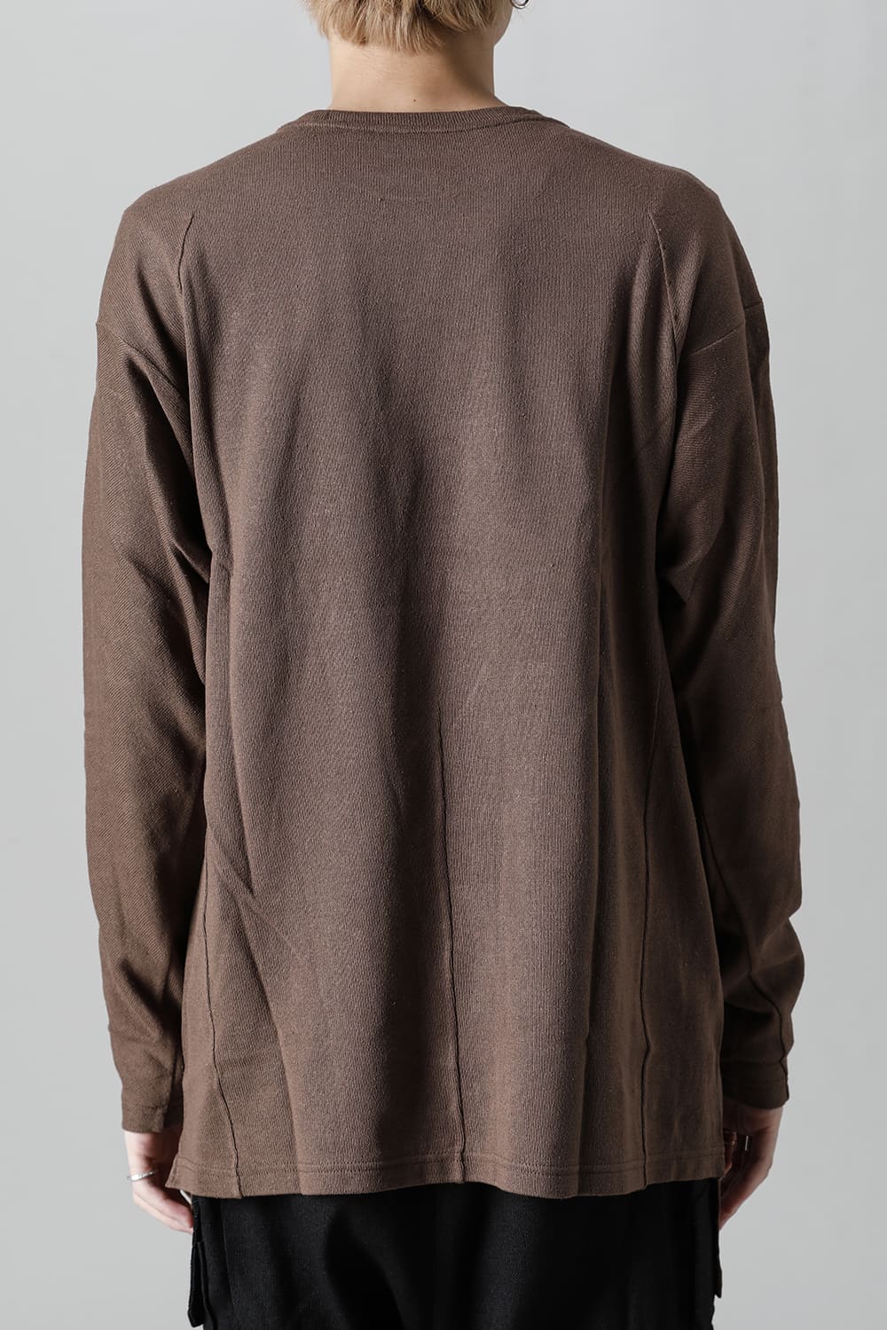 ロングスリーブ シルクジャージー チェスナット