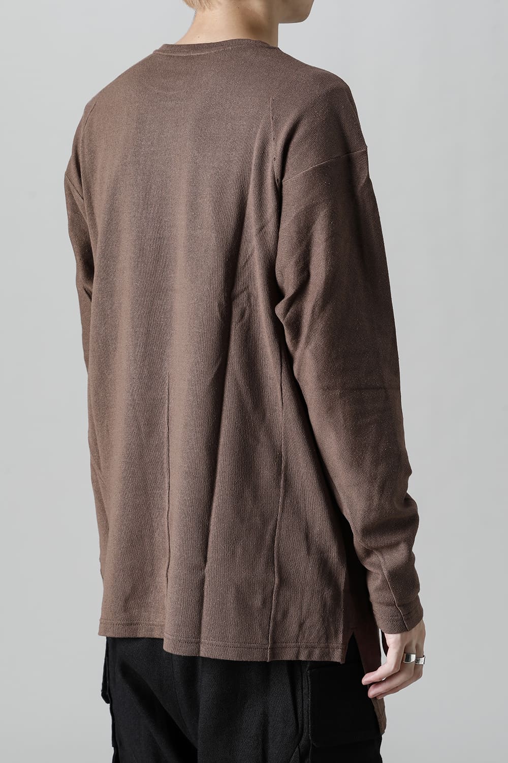 ロングスリーブ シルクジャージー チェスナット
