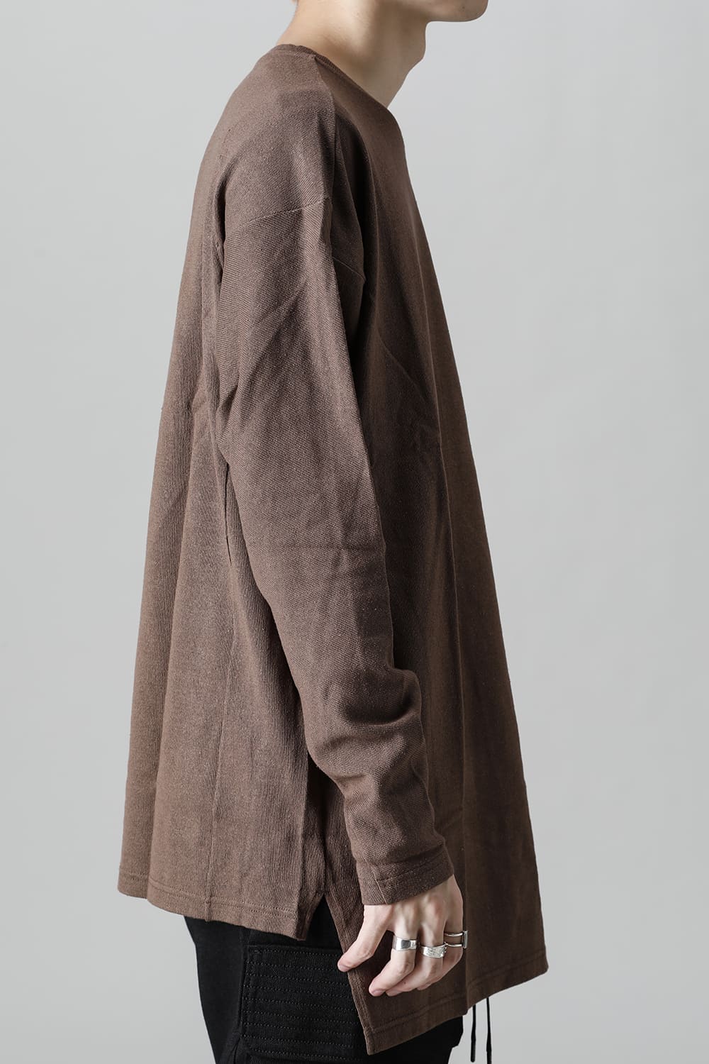 ロングスリーブ シルクジャージー チェスナット