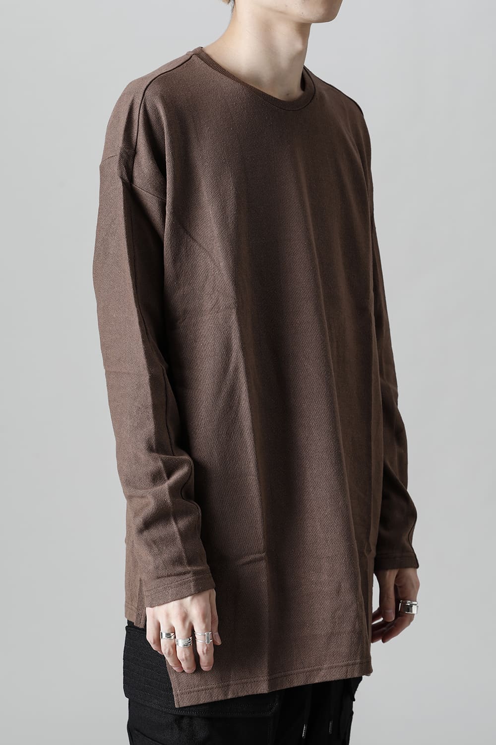 ロングスリーブ シルクジャージー チェスナット