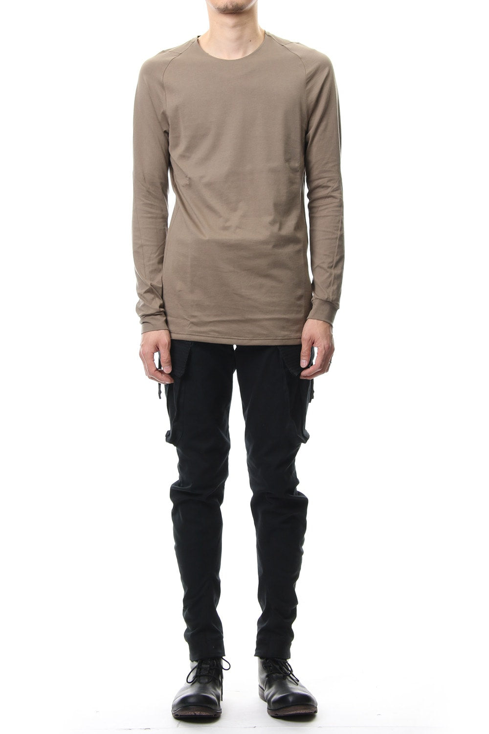 Long sleeve Indian cotton jersey ( SUVIN ) - Desert Gray