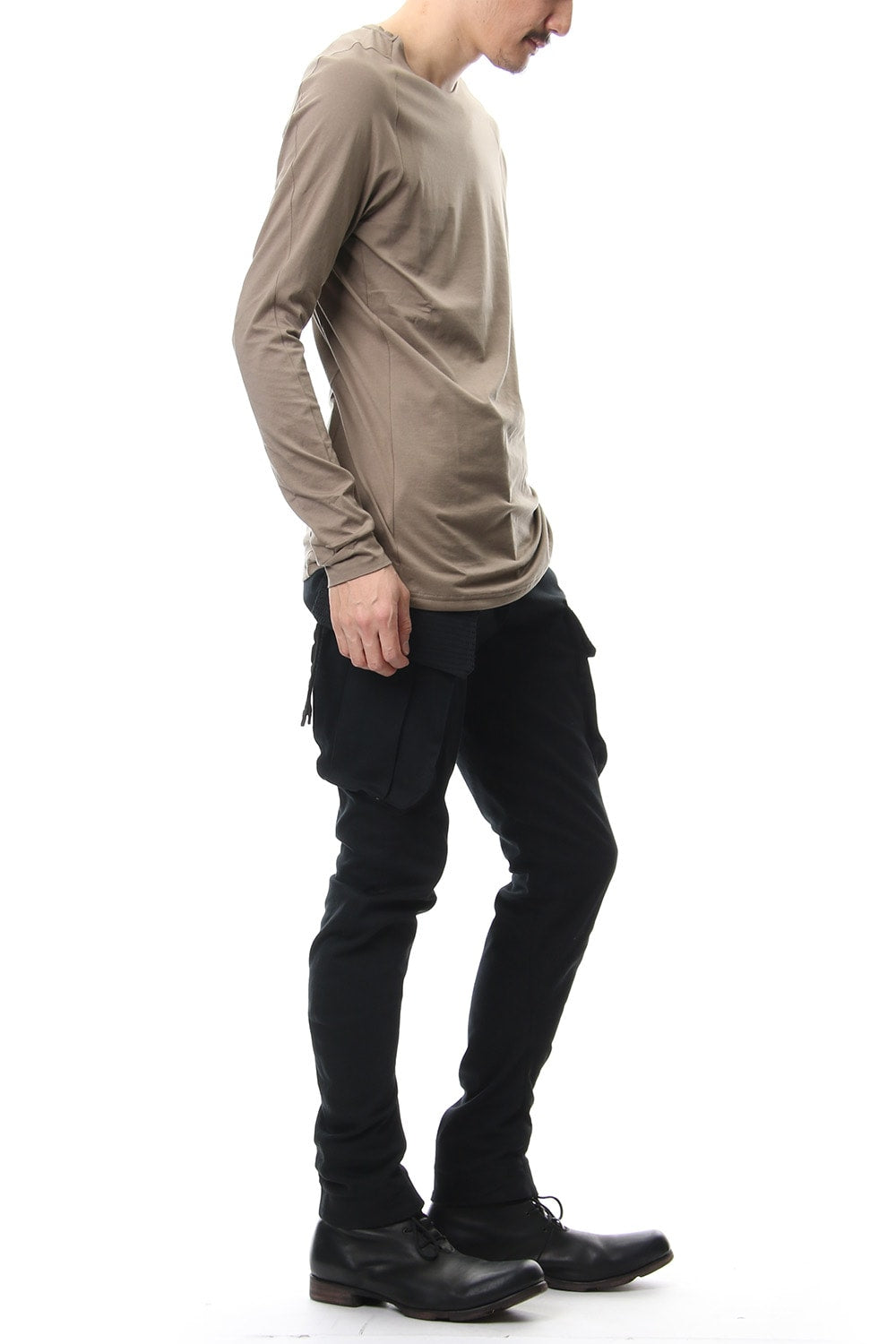 Long sleeve Indian cotton jersey ( SUVIN ) - Desert Gray