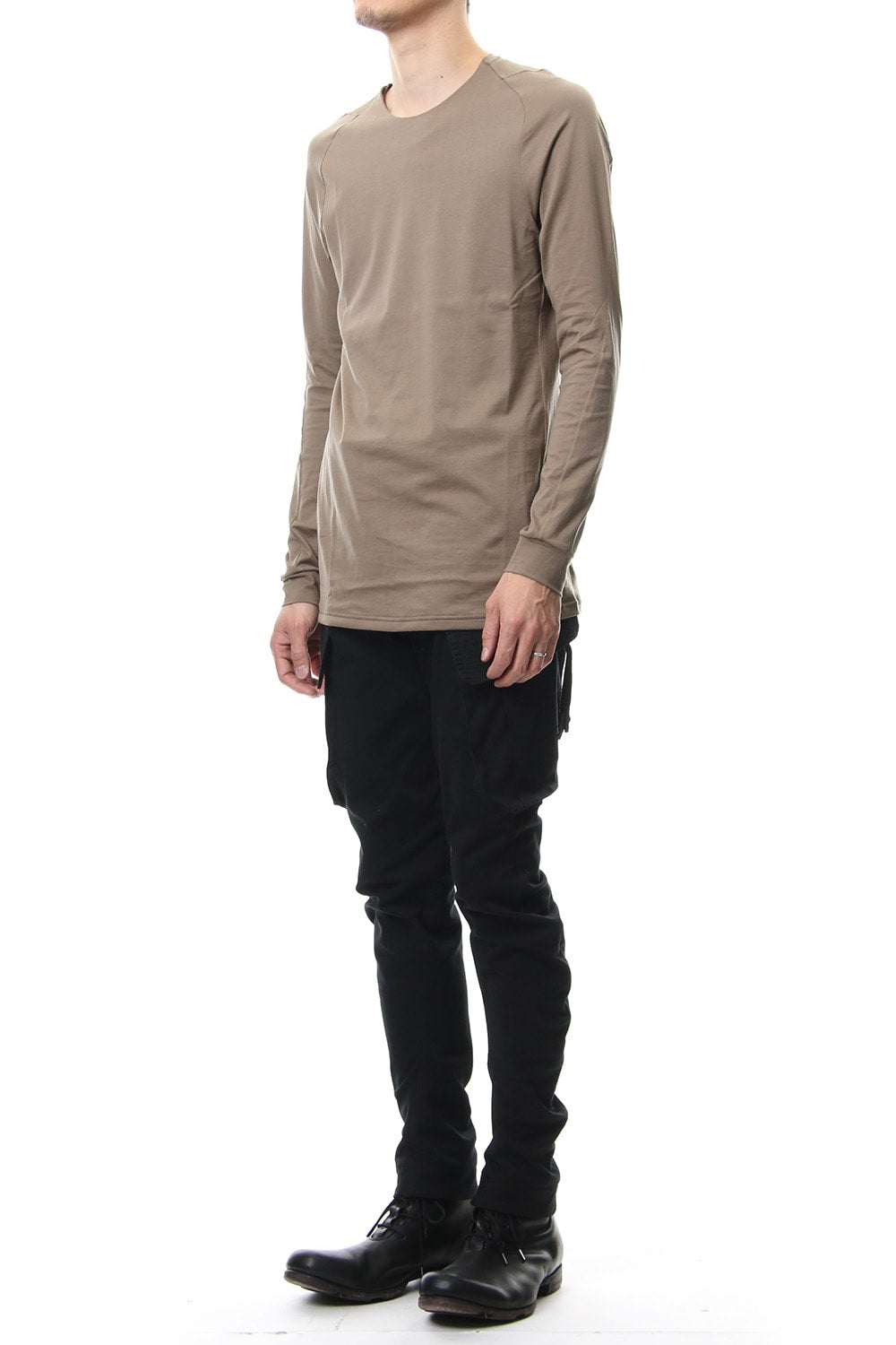 Long sleeve Indian cotton jersey ( SUVIN ) - Desert Gray