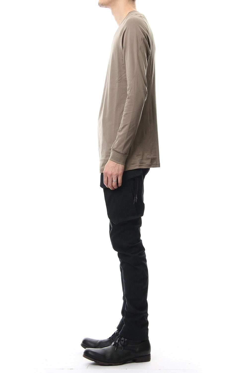Long sleeve Indian cotton jersey ( SUVIN ) - Desert Gray