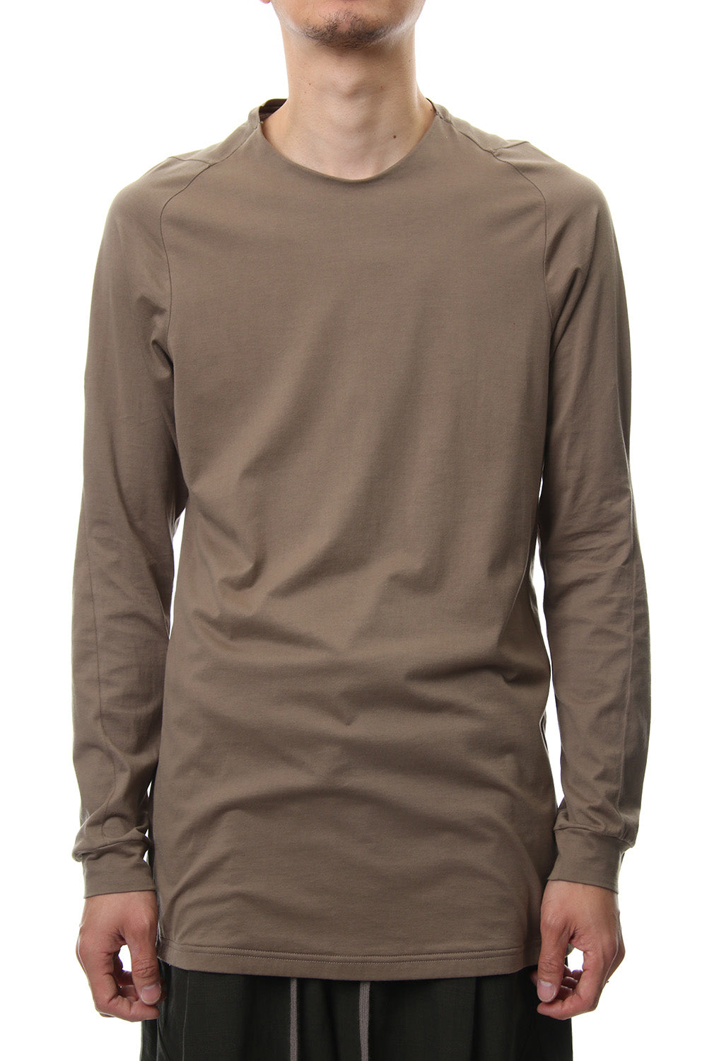 Long sleeve Indian cotton jersey ( SUVIN ) - Desert Gray