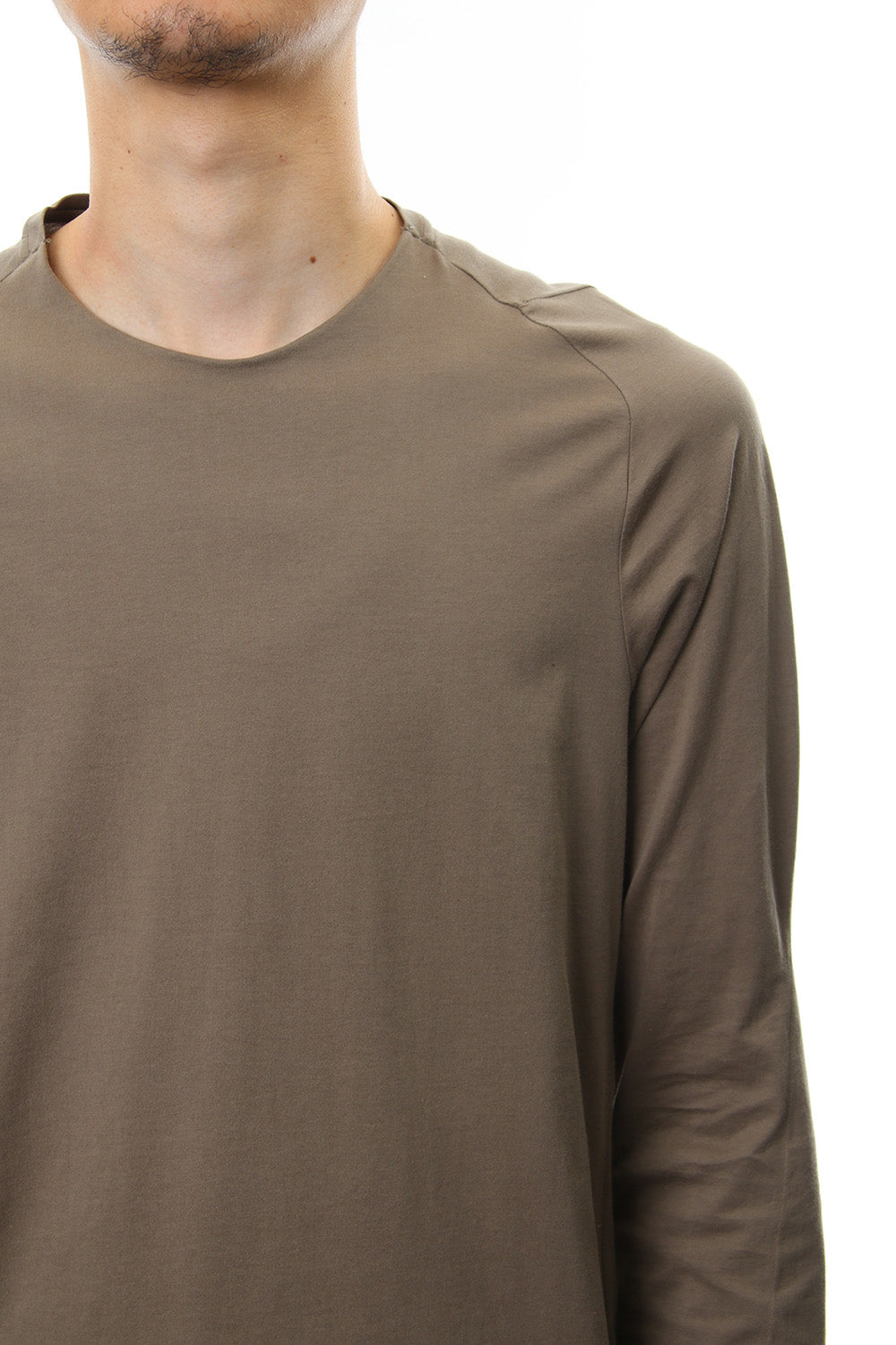 Long sleeve Indian cotton jersey ( SUVIN ) - Desert Gray