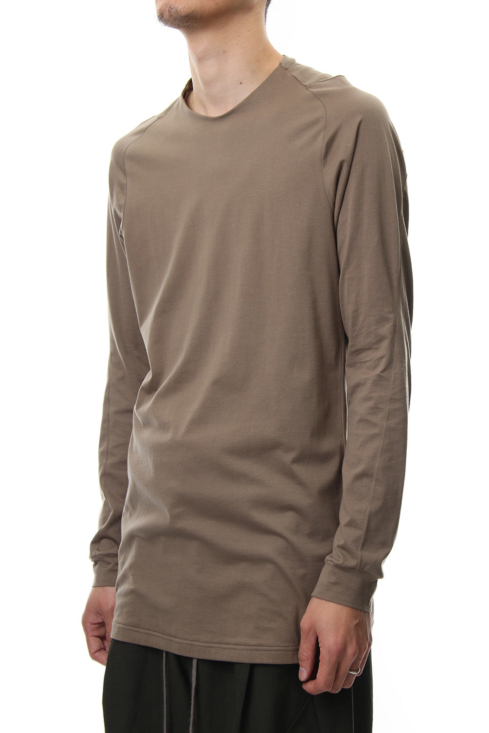 Long sleeve Indian cotton jersey ( SUVIN ) - Desert Gray