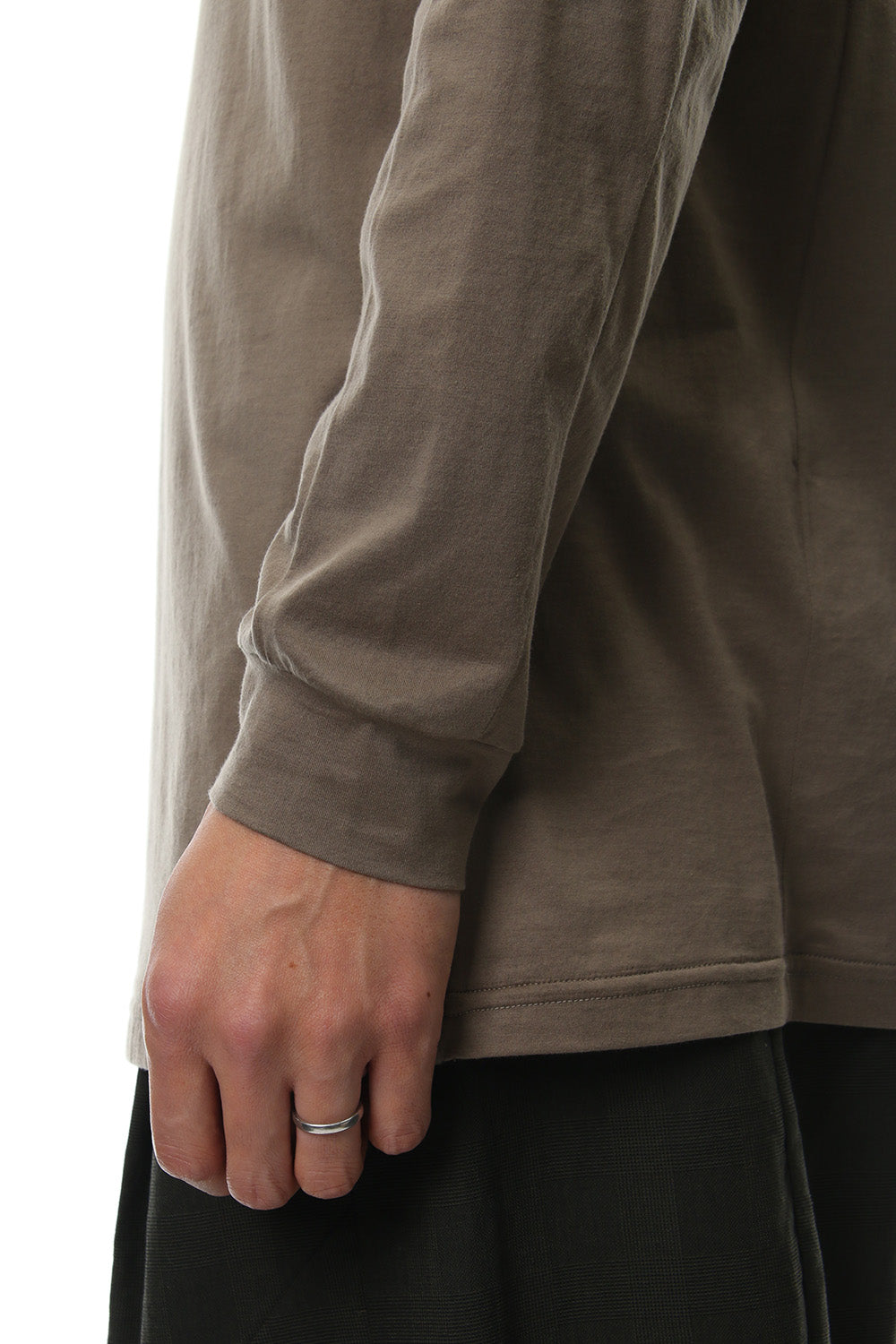 Long sleeve Indian cotton jersey ( SUVIN ) - Desert Gray