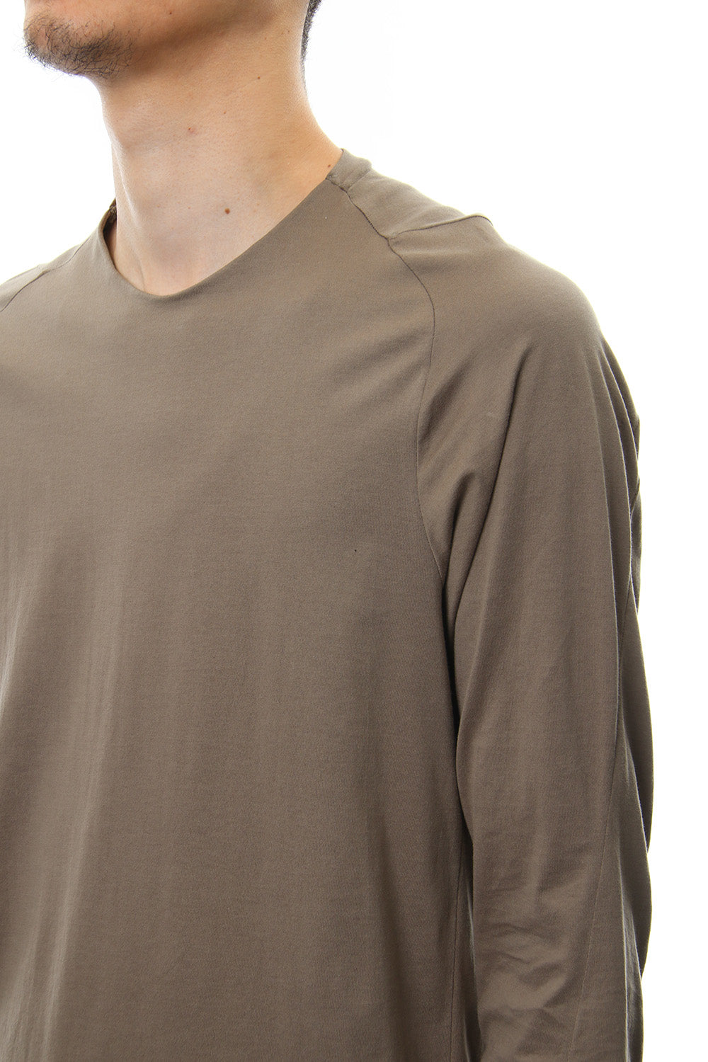 Long sleeve Indian cotton jersey ( SUVIN ) - Desert Gray