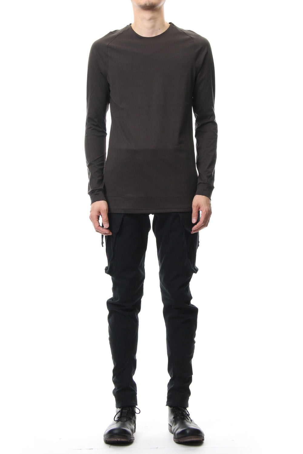 Long sleeve Indian cotton jersey ( SUVIN ) - Grape Gray