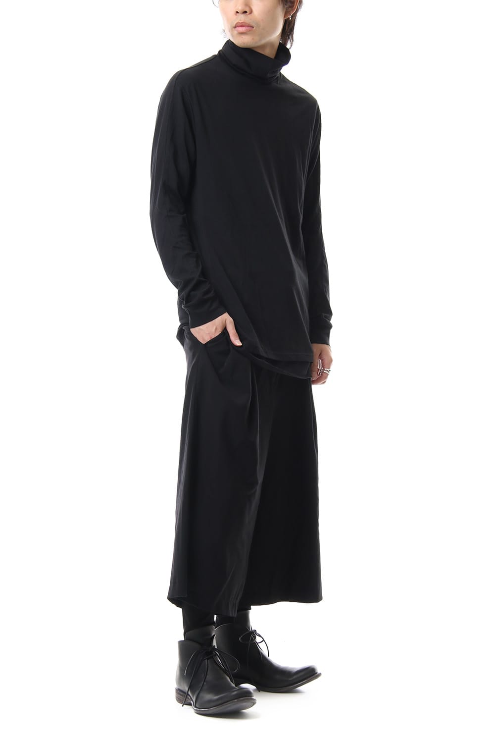 High neck long sleeve indian cotton jersey (SUVIN)