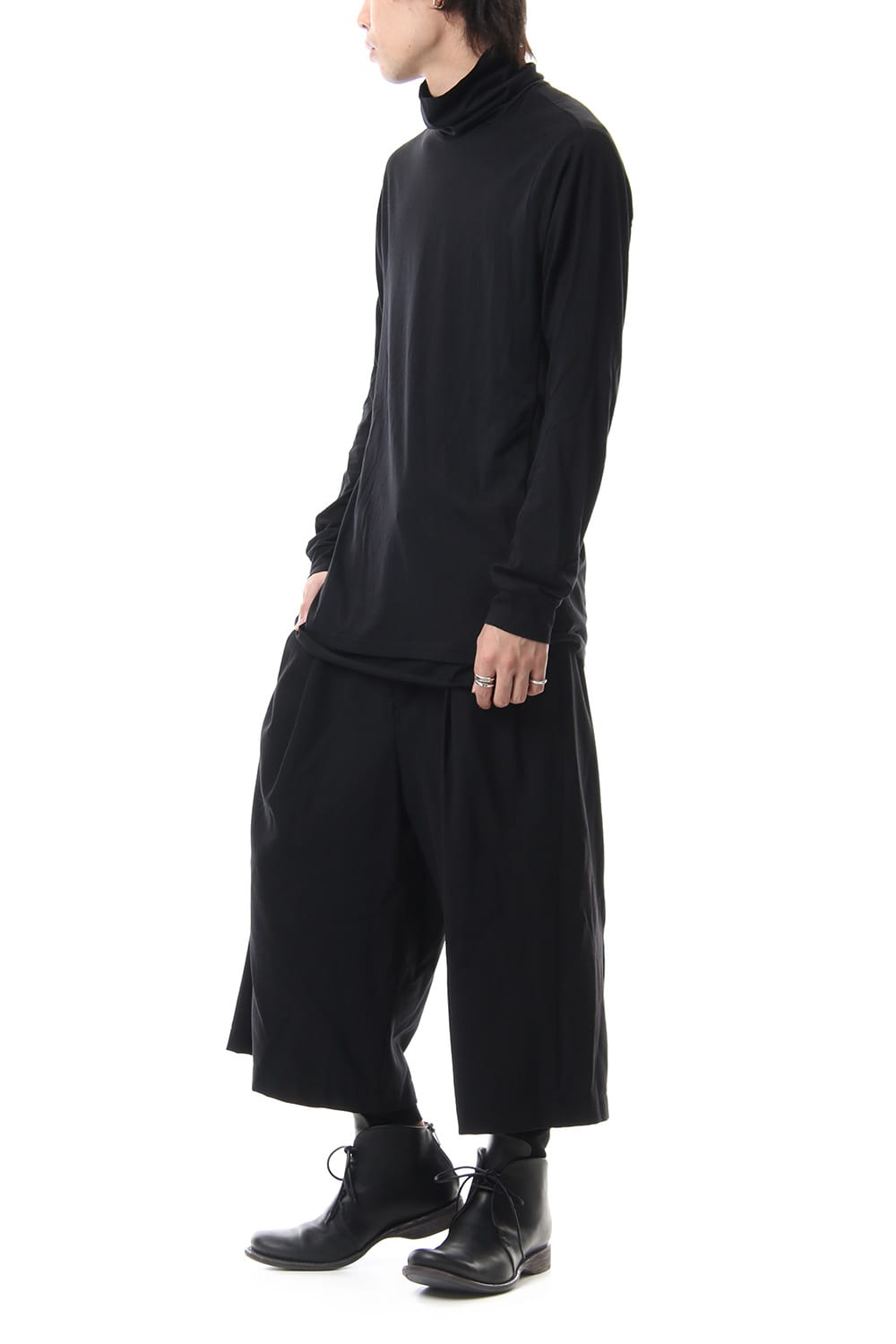 High neck long sleeve indian cotton jersey (SUVIN)