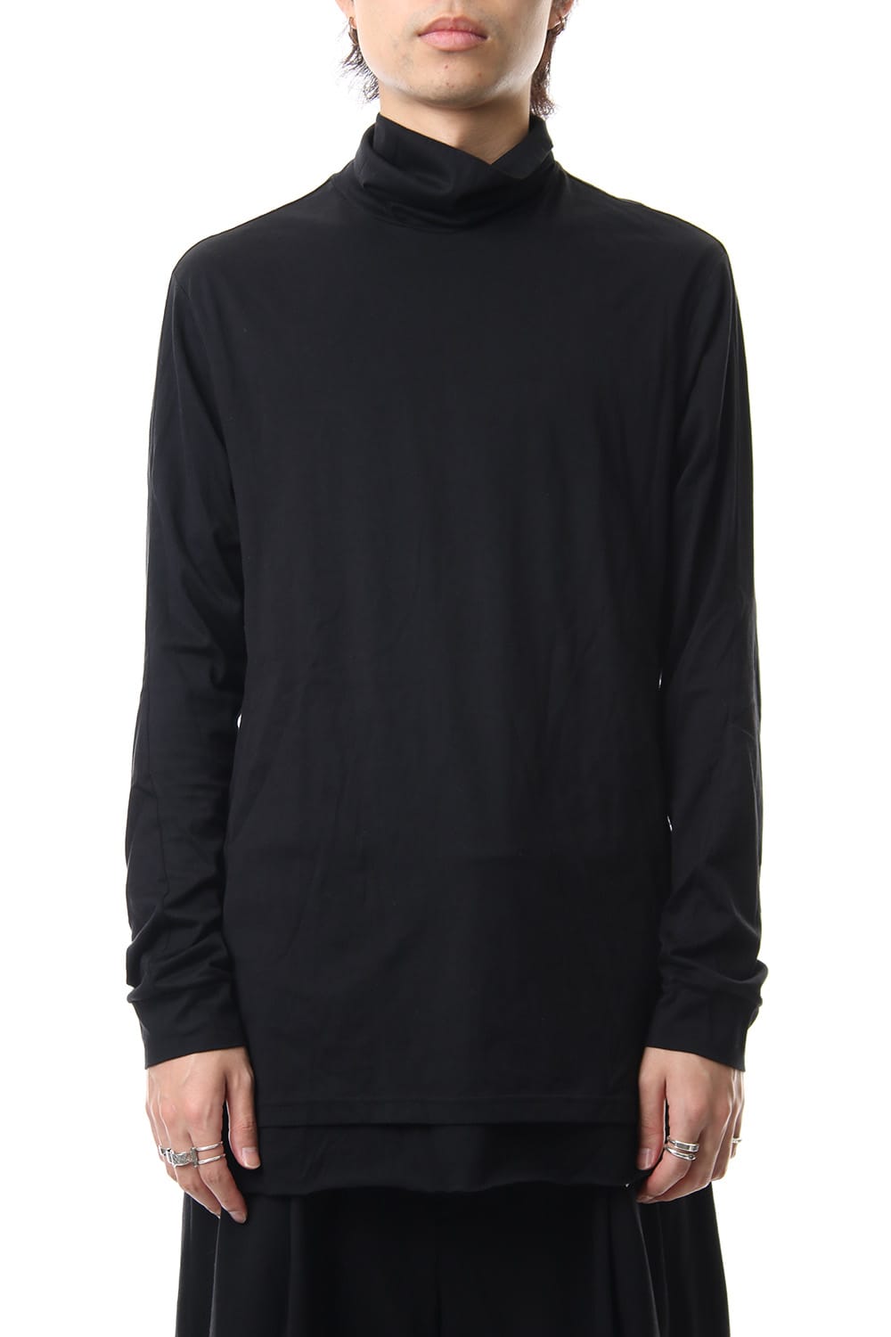 High neck long sleeve indian cotton jersey (SUVIN)