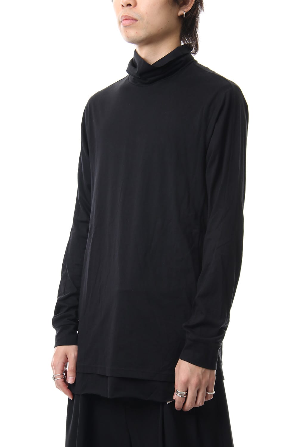 High neck long sleeve indian cotton jersey (SUVIN)