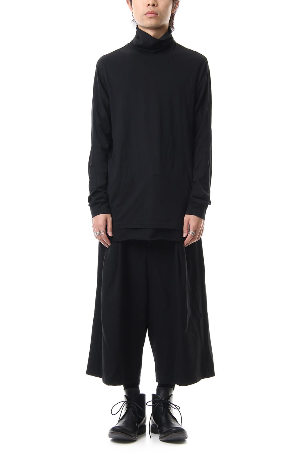 High neck long sleeve indian cotton jersey (SUVIN)