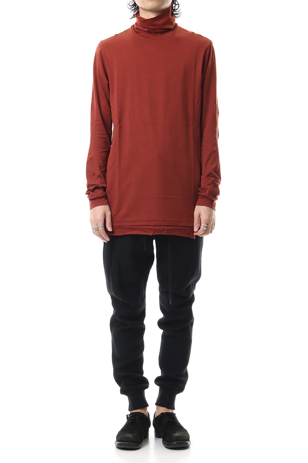 High neck long sleeve indian cotton jersey (SUVIN)