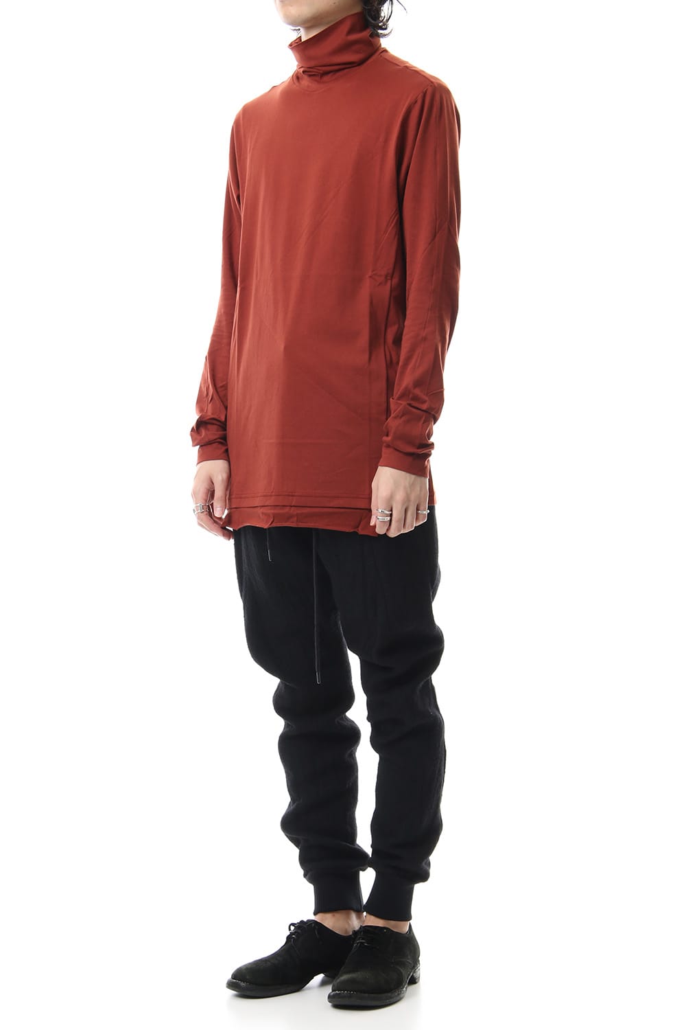 High neck long sleeve indian cotton jersey (SUVIN)