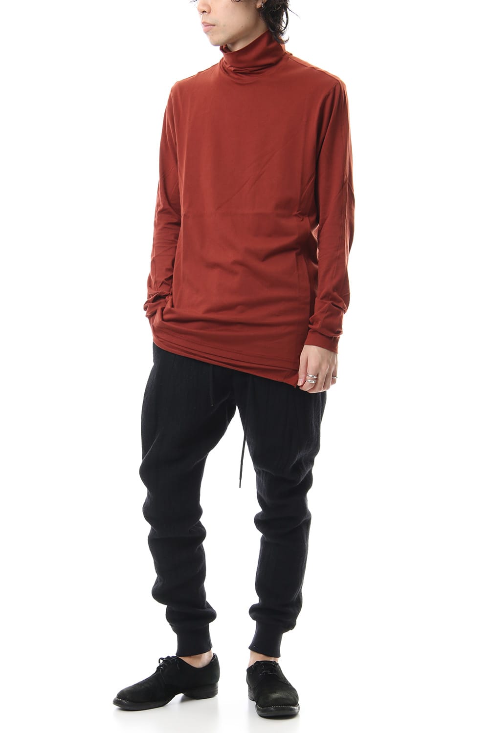 High neck long sleeve indian cotton jersey (SUVIN)