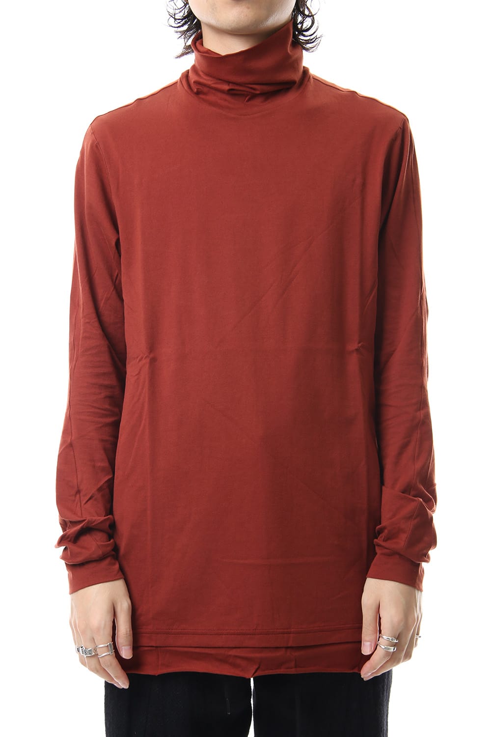 High neck long sleeve indian cotton jersey (SUVIN)