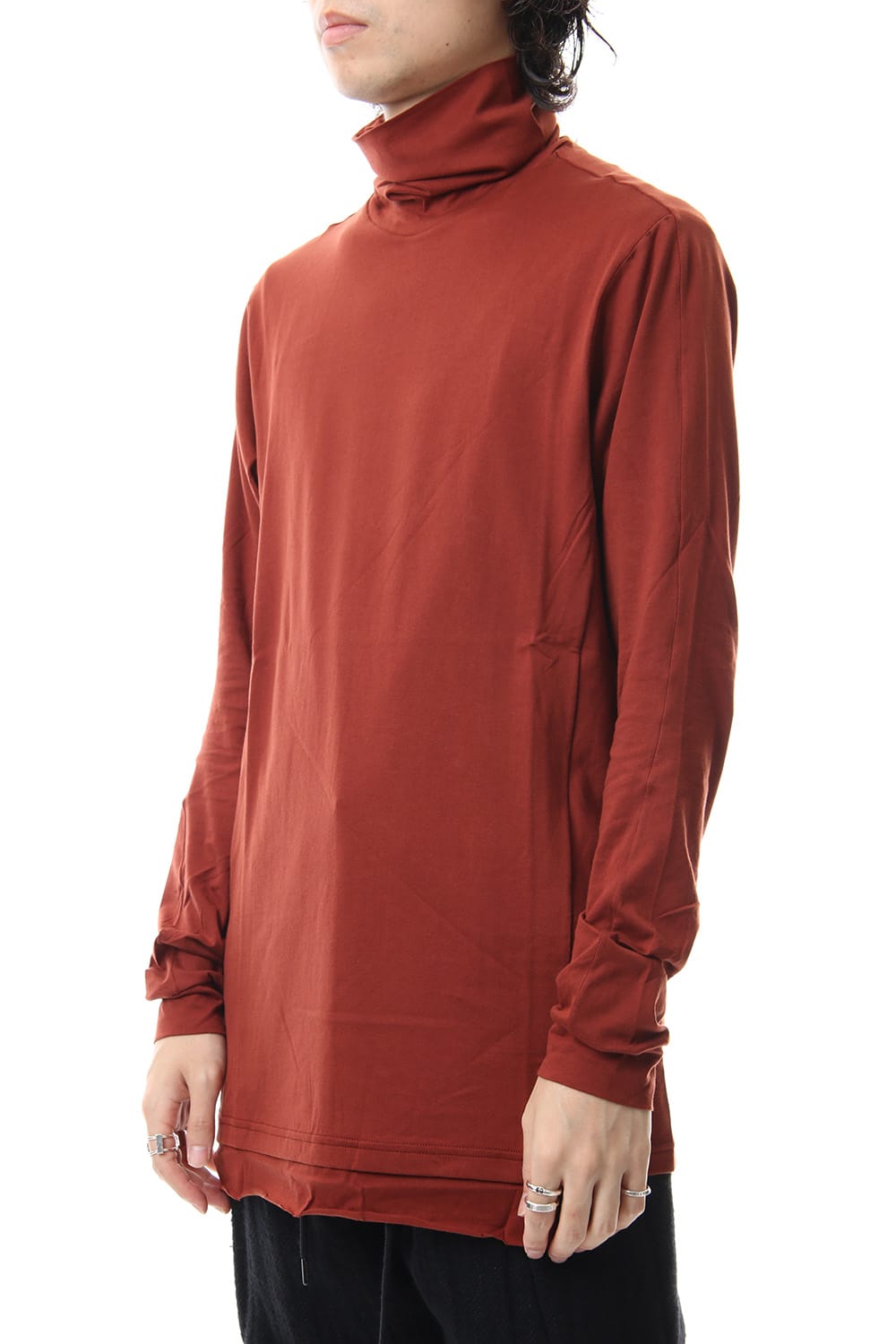 High neck long sleeve indian cotton jersey (SUVIN)