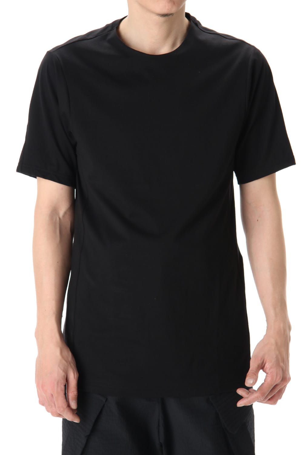 Short Sleeve egyptian cotton jersey (SUVIN) - Black