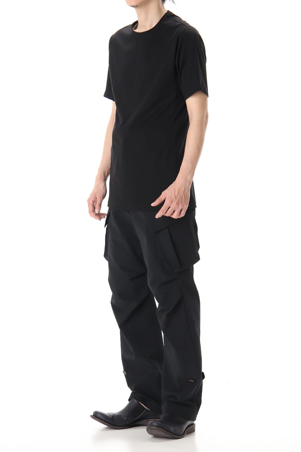 Short Sleeve egyptian cotton jersey (SUVIN) - Black